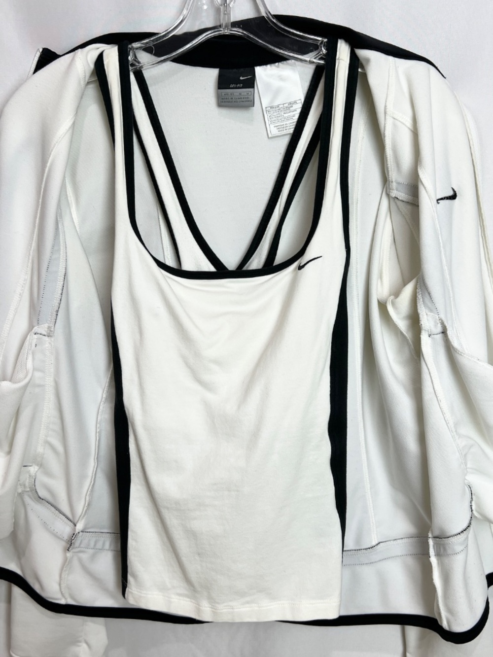 Nike Women’s Jacket & Tank Top Set – Black & White Size M - Picture 2 of 11